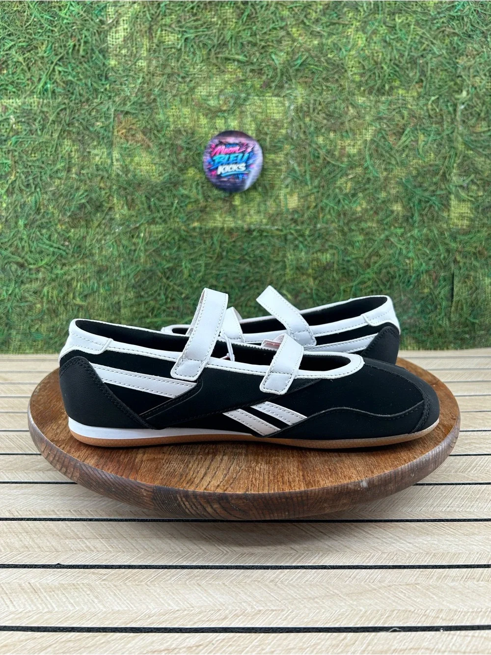 Reebok Black and white Mary Jane sneakers